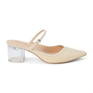 Matisse Shoe Women's Size 9 Nude Tan Mary Jane Heeled Mule Lucite Heel Neutral‎